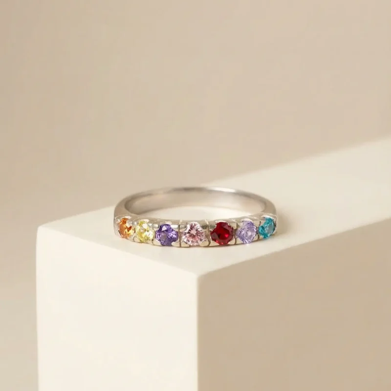 anillo multicolor