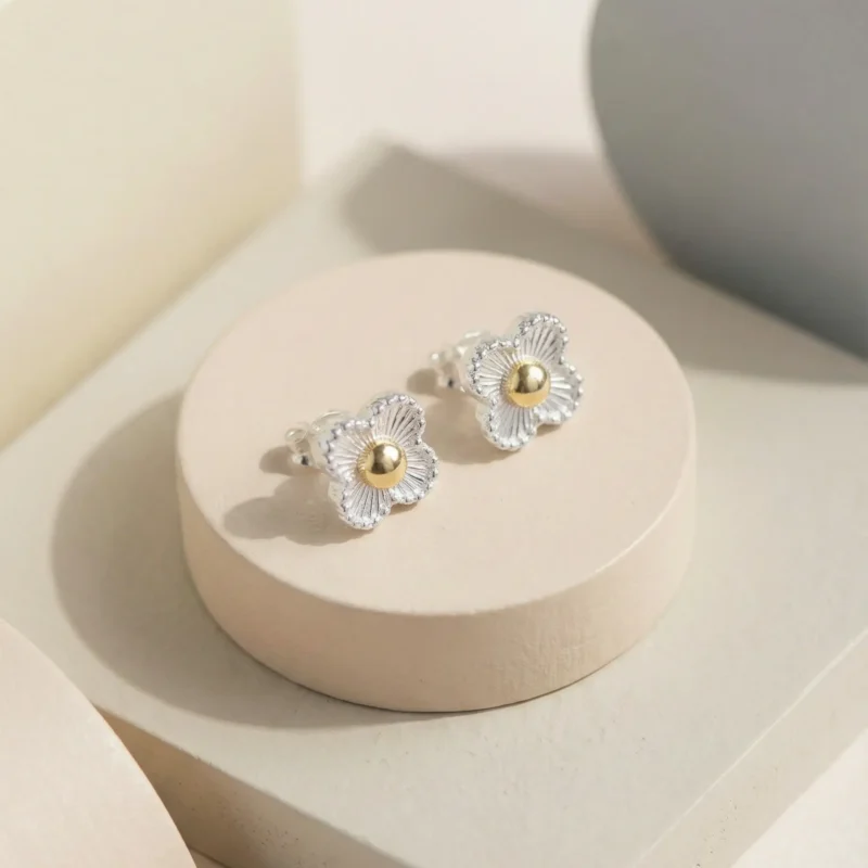 aretes flor