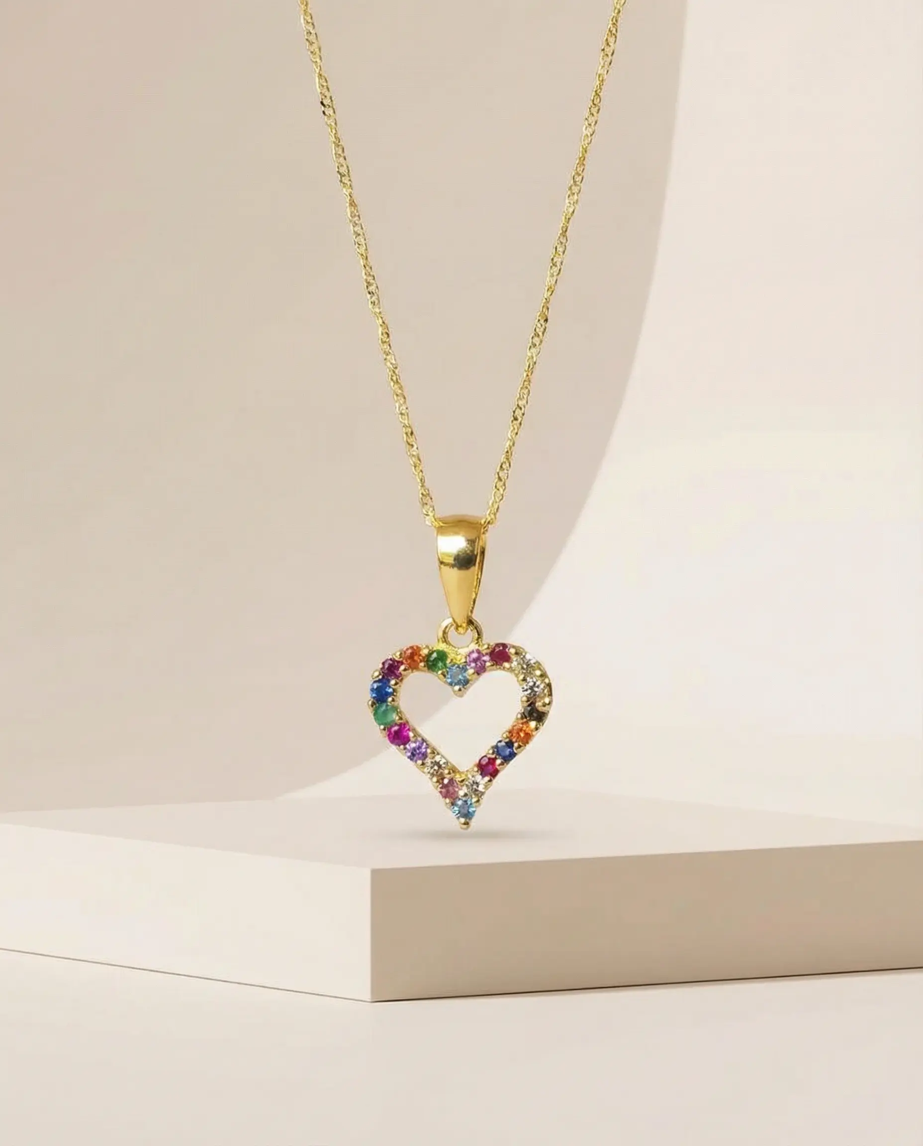 Collar Corazón Multicolor